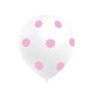 Globos blancos Lunares rosa